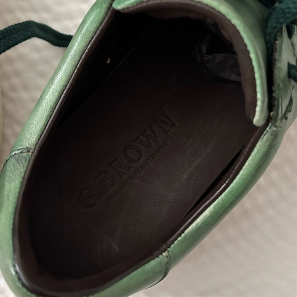 G.Brown Green Retro Leather Minimalist Sneaker - Picture 12 of 13